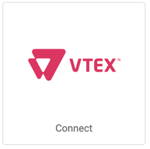 VTEX Logo. Button that reads, Connect