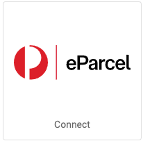 Australia Post eParcel logo. Button that reads, Connect