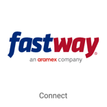 Fastway logo. Button that reads, Connect